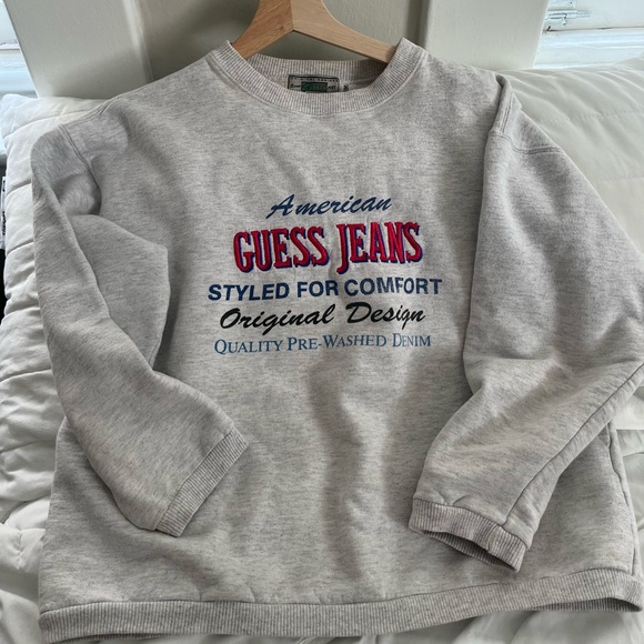 VINTAGE 80’s GUESS Crewneck 3/4 sleeve (M) - Picture 4 of 4